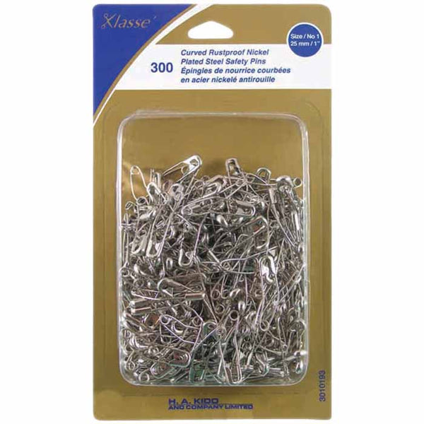 Klasse - Rustproof Nickel Plated Steel Safety Pins