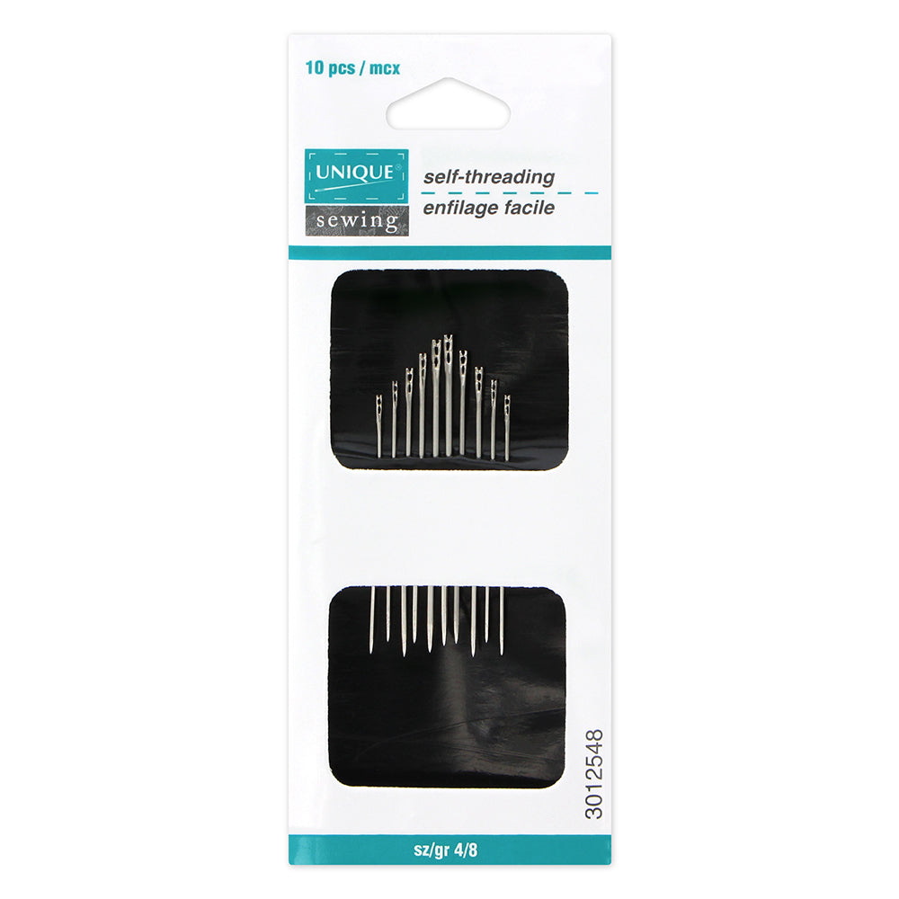Unique Sewing-Self-Threading Needles 10pcs