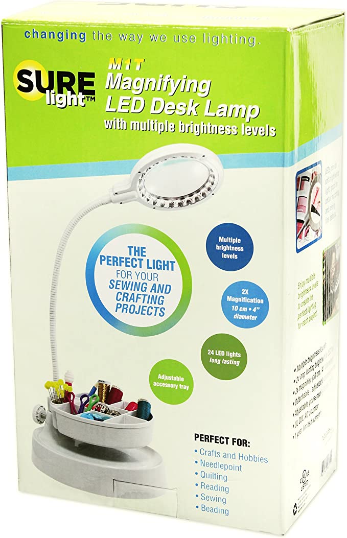Surelight-LED Magnifying Desk Lamp