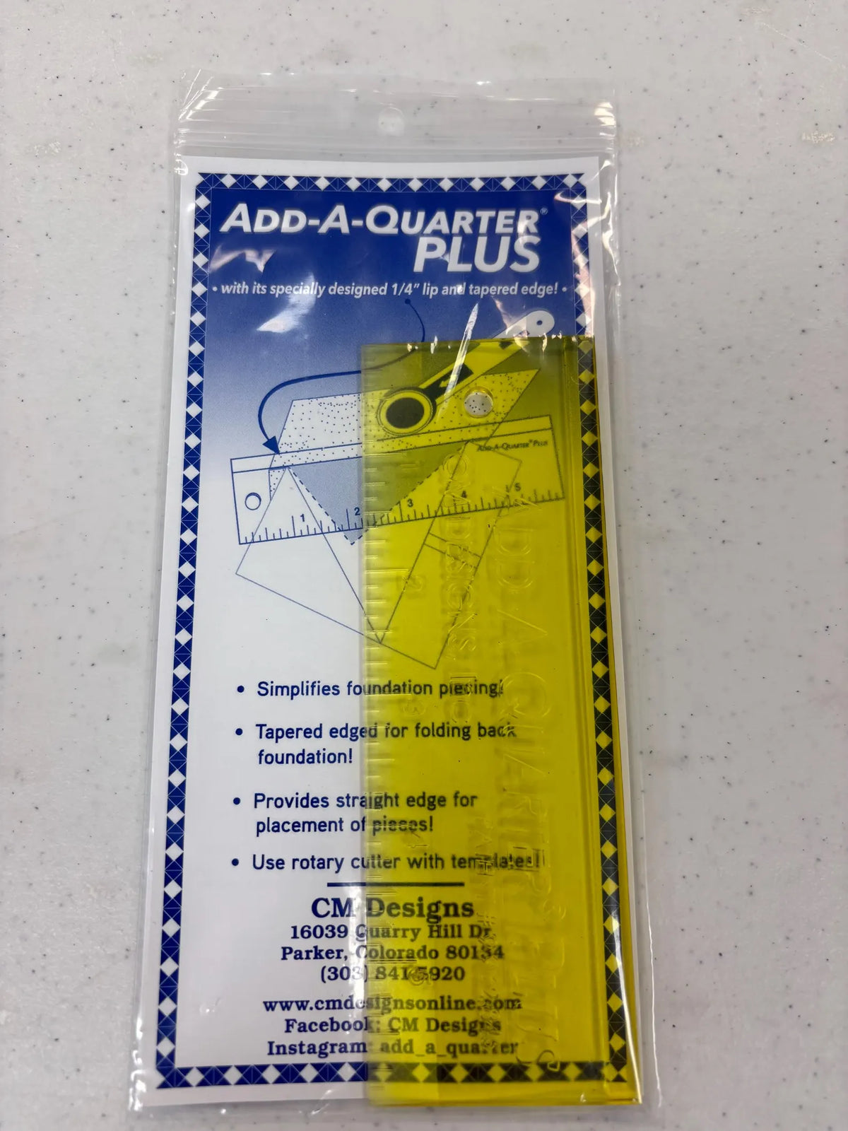 Add-A-Quarter Plus Ruler, 6"