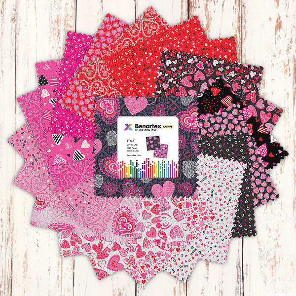 Benartex - Whole Lotta Love - 42 squares 5"x5"