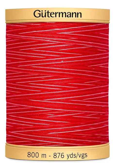 Gutermann Cotton Thread, Variegated, 800m, Color 9973