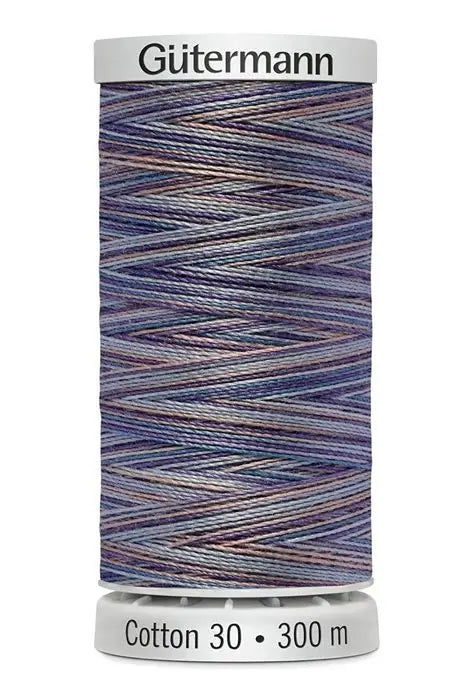 Gutermann Cotton Variegated Thread, 300m, 30 weight, Color 9831
