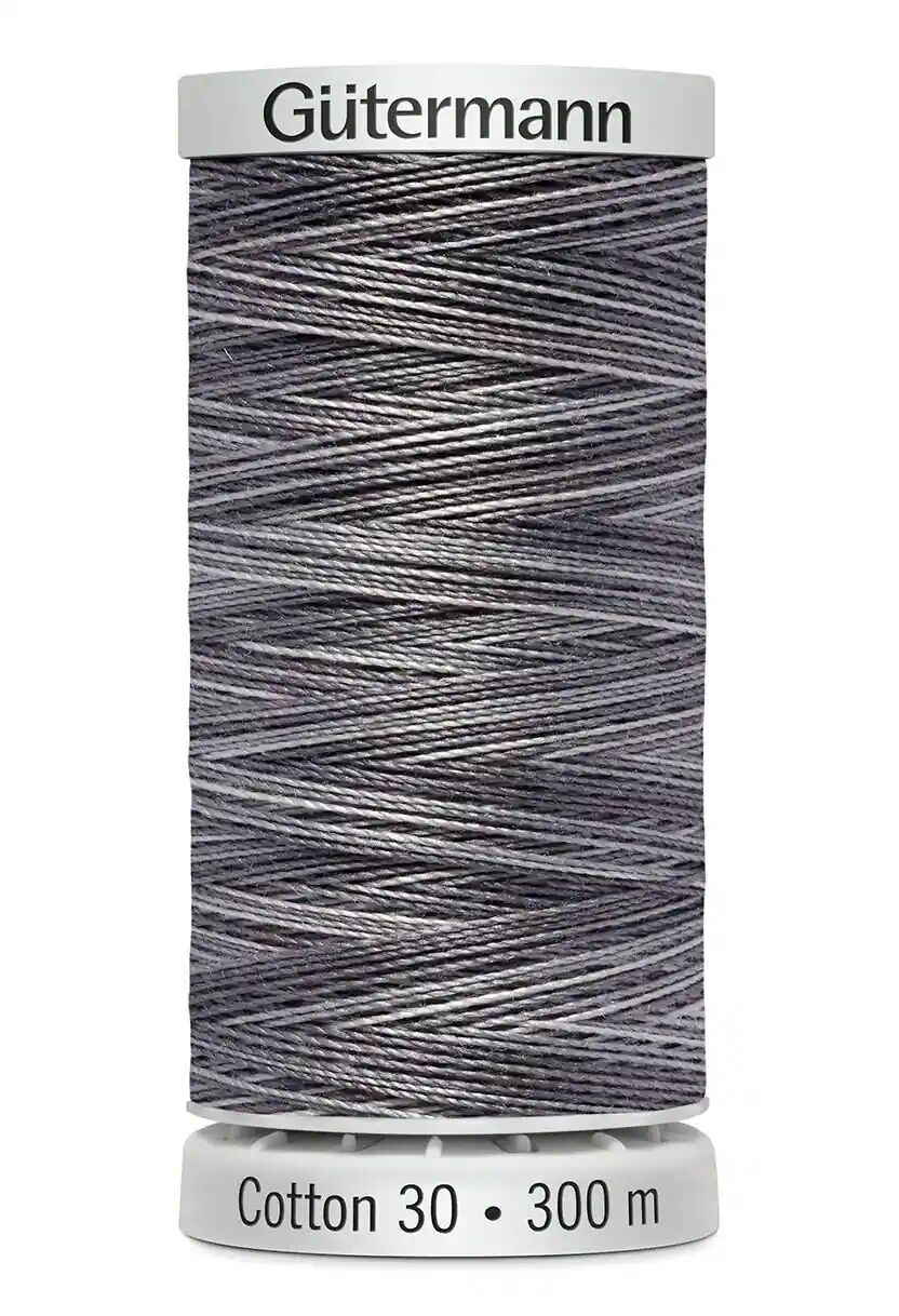 Gutermann Cotton Variegated Thread, 30 weight, Color 9900