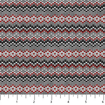 Northcott-Cotton Flannel-Cozy Up-Charcoal Multi