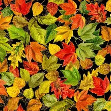 JN Harper Timeless Treasures Fall is in the Air Metallic Fall Leaves