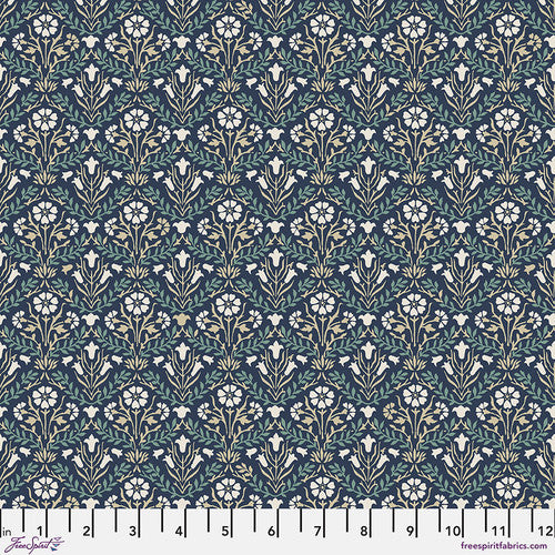 Free Spirit-William Morris-Buttermere-Bellflowers-Navy