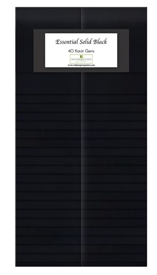 Essentials solid Black strips - Wilmington Prints