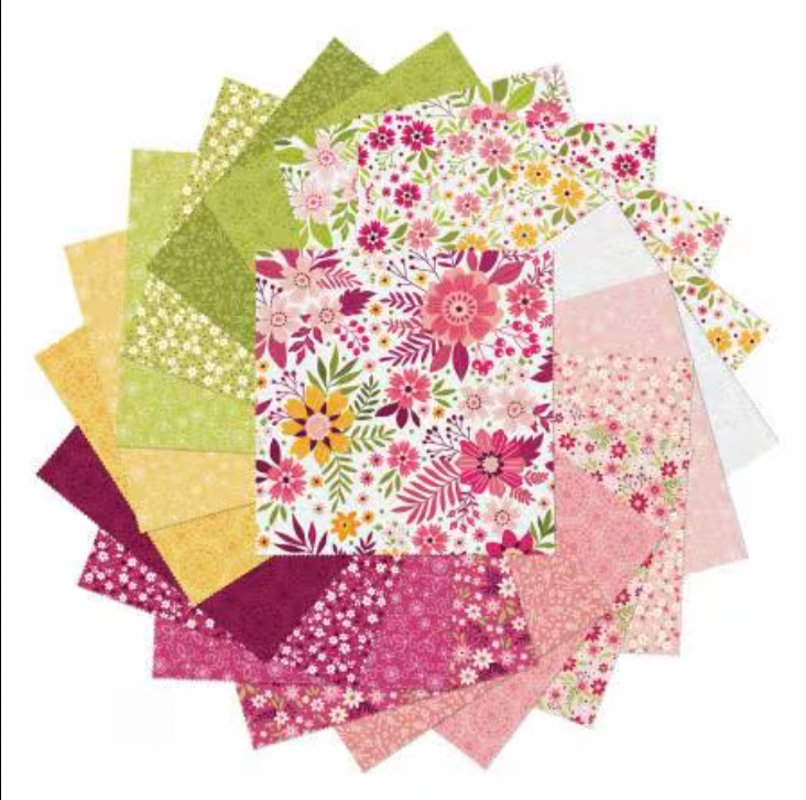 Benartex - Among the Wildflowers by Shelley Canvanna - 42 squares 10"x10"