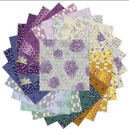 Benartex - Bee Haven by Rachel Rossi - 42 squares 10"x10"