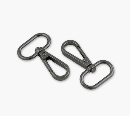 Sallie Tomato - Set of 2 Swivel Hook Oval - Gunmetal - 1 Inch