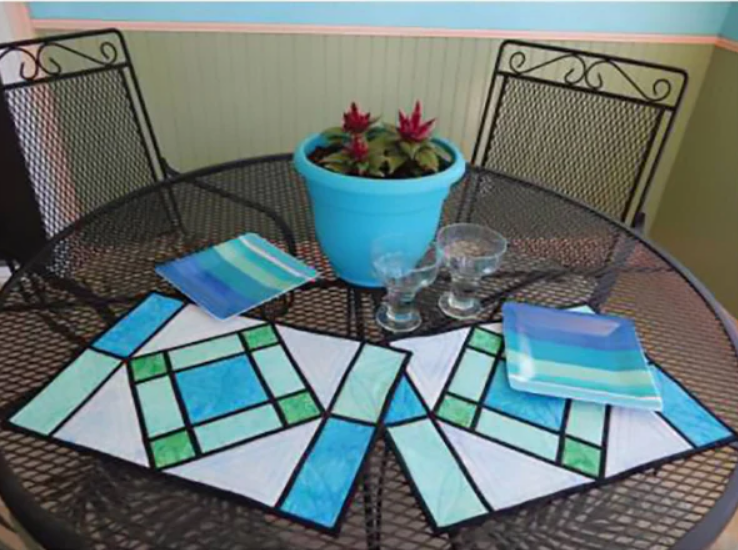 Cut Loose Press - Stained Glass Placemats - Placemat Pattern