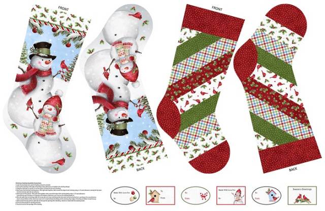 Northcott-Winter Welcome-Christmas Stockings-Panel