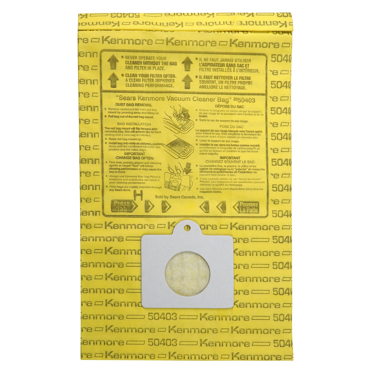 Sears-Kenmore Vacuum Cleaner Bag-50403