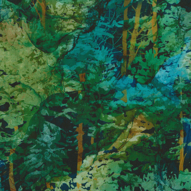 Northcott-Cedarcrest Falls-Dark Teal Multi