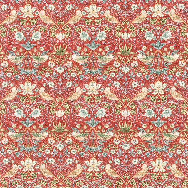 Free Spirit-William Morris-Mini Strawberry Thief-Red