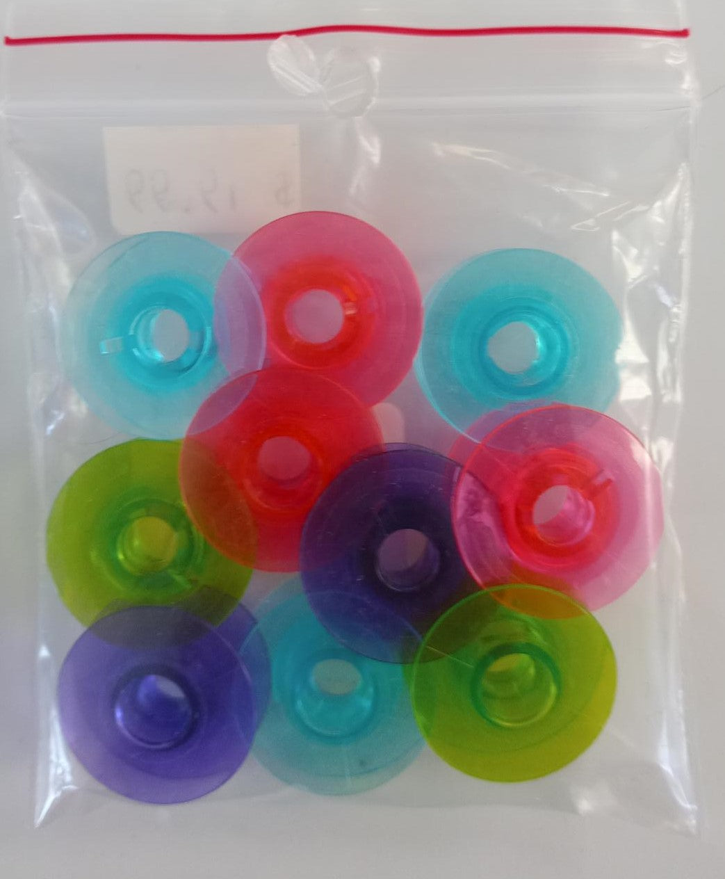 Plastic Bobbins-Multi/Clear Plastic Bobbins (10 Pack)