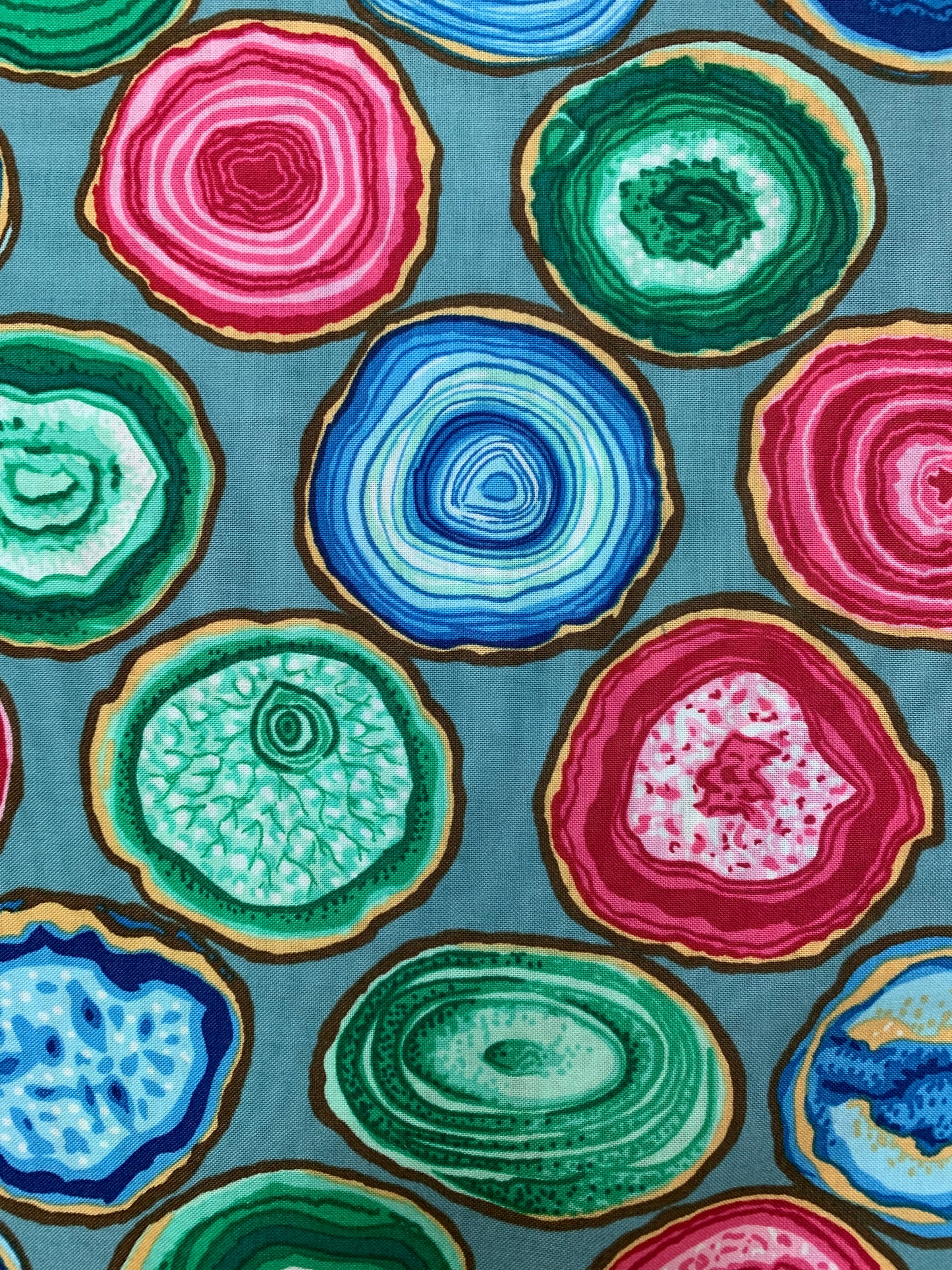 Free Spirit-Kaffe Fassett-Geodes-Grey #PWPJ099-GREY