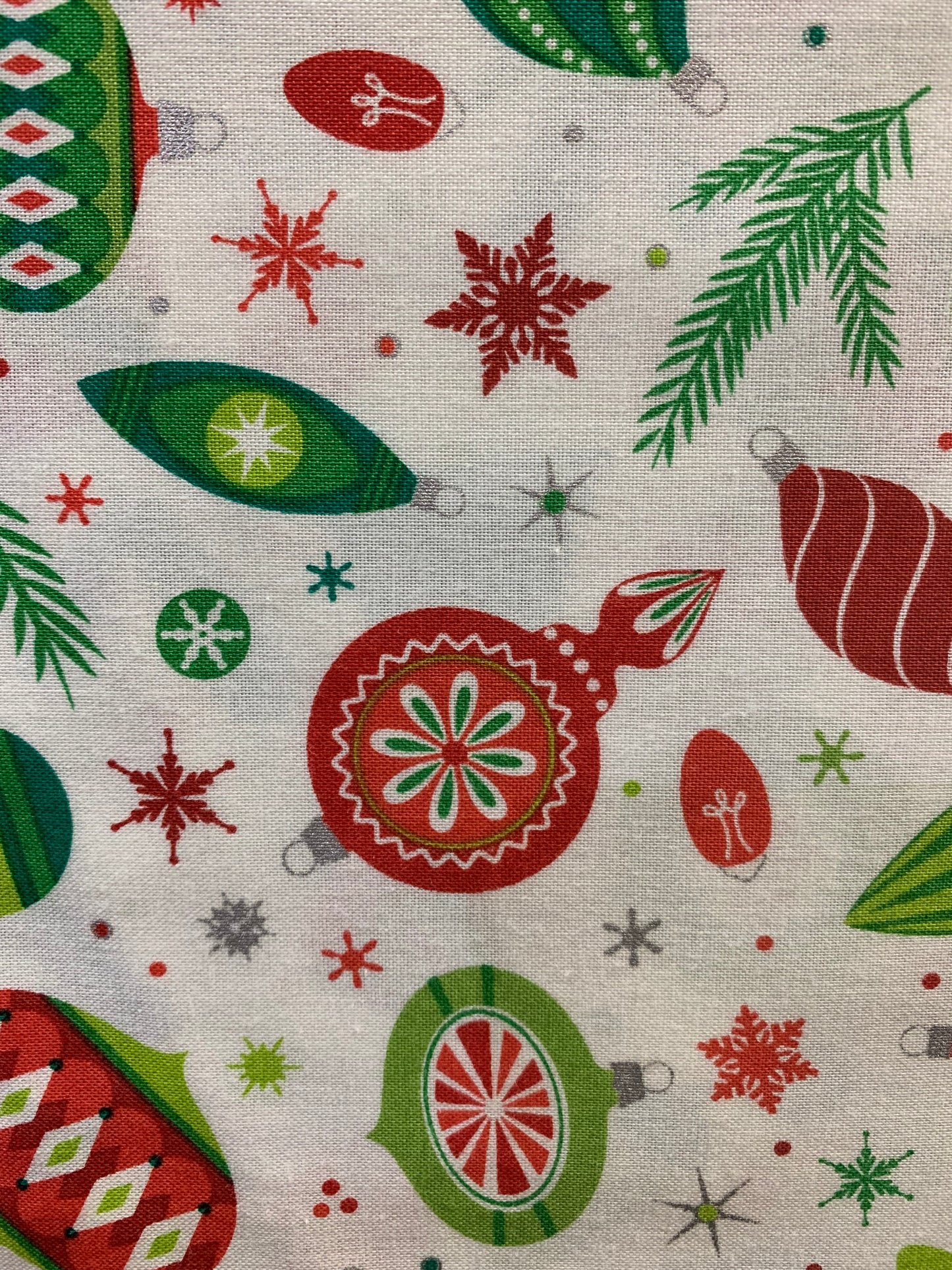 Northcott-Christmas Magic-White-Baubles