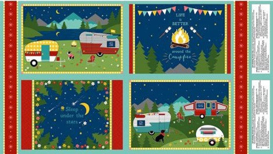 Wilmington Prints-Gone Glamping!-Placemat-Panel