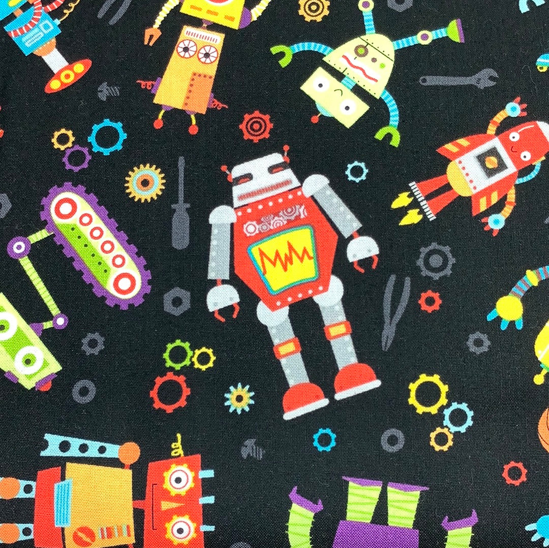 Northcot Patrick Lose - Rollicking Robots - Black - Busy Bots