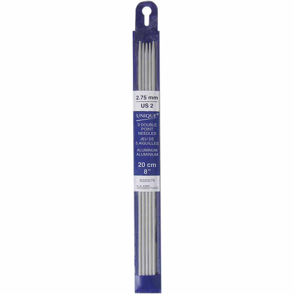 Unique-5 Double Point Needle-2.75mm (US-2)-Aluminum-8” (20cm)