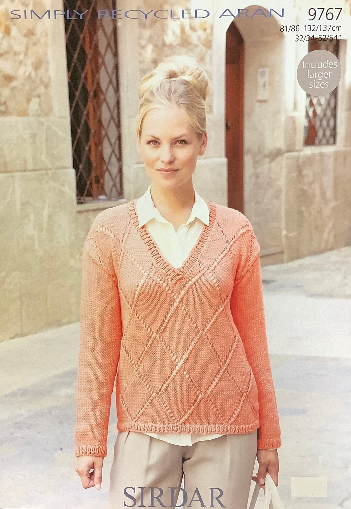 Sirdar - Simply Recycled Aran Sweater Knit Pattern
