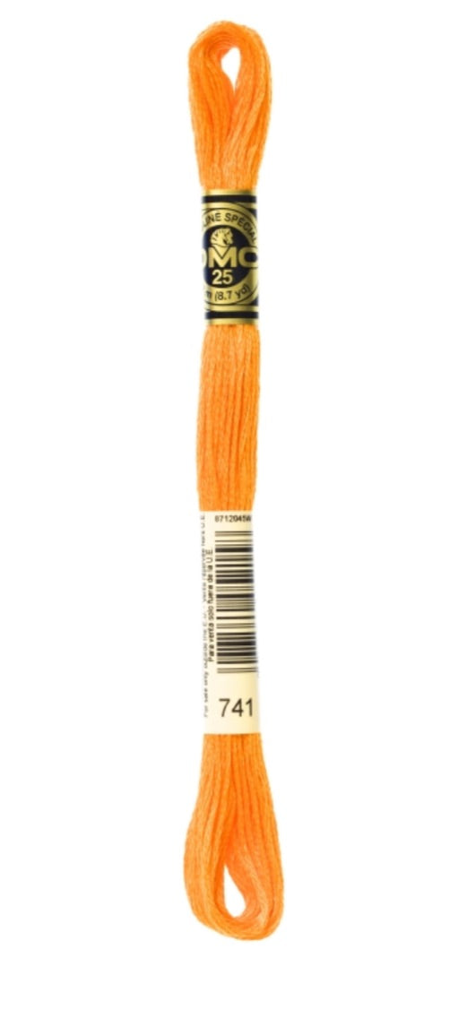 DMC-Six Strand Embroidery Floss-741-8m/8.7y #741