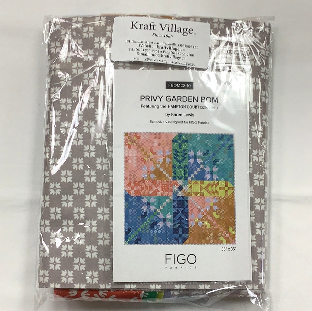 Figo Fabrics-Privy Garden Bom-Quilt Kit