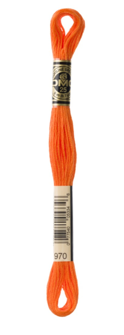 DMC-Six Strand Embroidery Floss-970-8m/8.7y #970