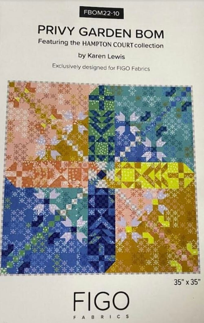 Figo Fabrics - Privy Garden Bom - Quilt Pattern
