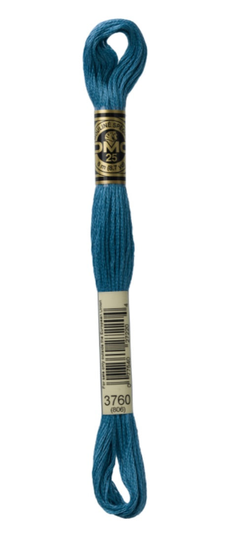 DMC-Six Strand Embroidery Floss-3760-8m/8.7y