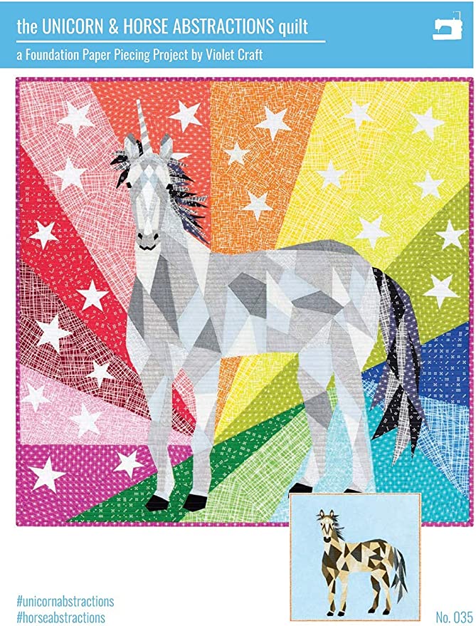 Violet Craft-The Unicorn & Horse Abstractions Quilt-Pattern