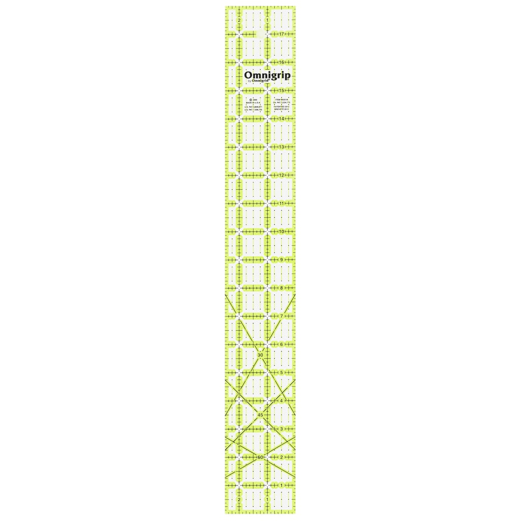 Omnigrip-The Non-Slip Ruler-2.5in x 18in (6.35cm x 45.72cm) #RN2518