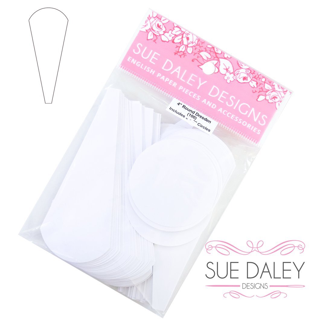 Sue Daley Designs - Paper Pieces - 4” Round Dresden - 100 Pieces 16x2”