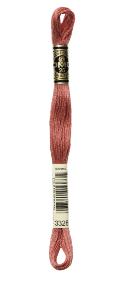 DMC-Six Strand Embroidery Floss-3328-8m/8.7y #3328