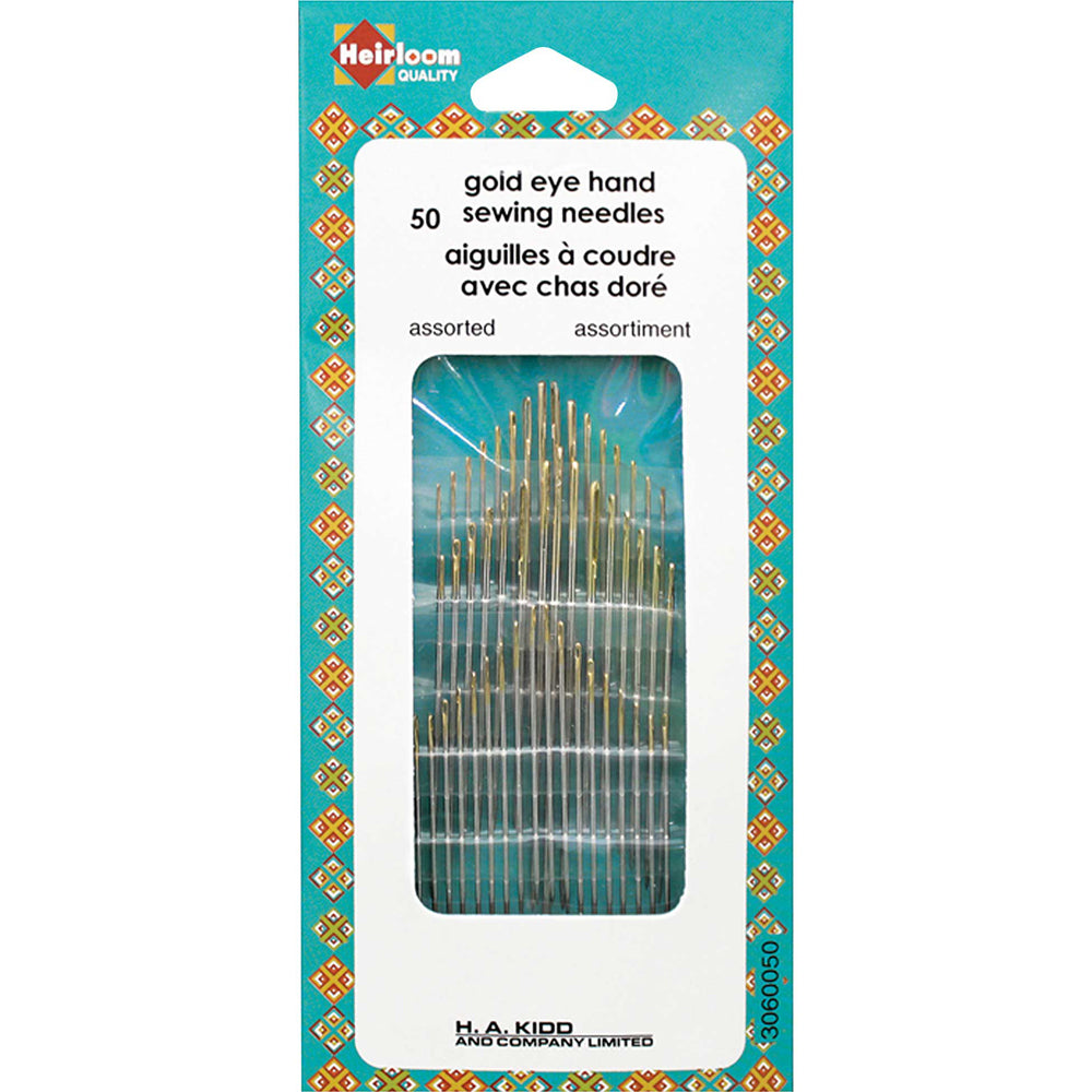 Heirloom Quality-50 Gold EyeHand Sewing Needles #3060050