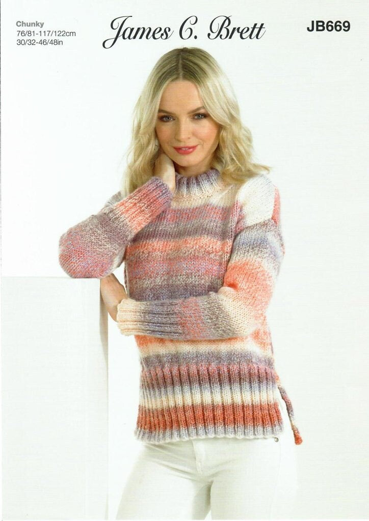 James C Brett - Knit Sweater Pattern Leaflets