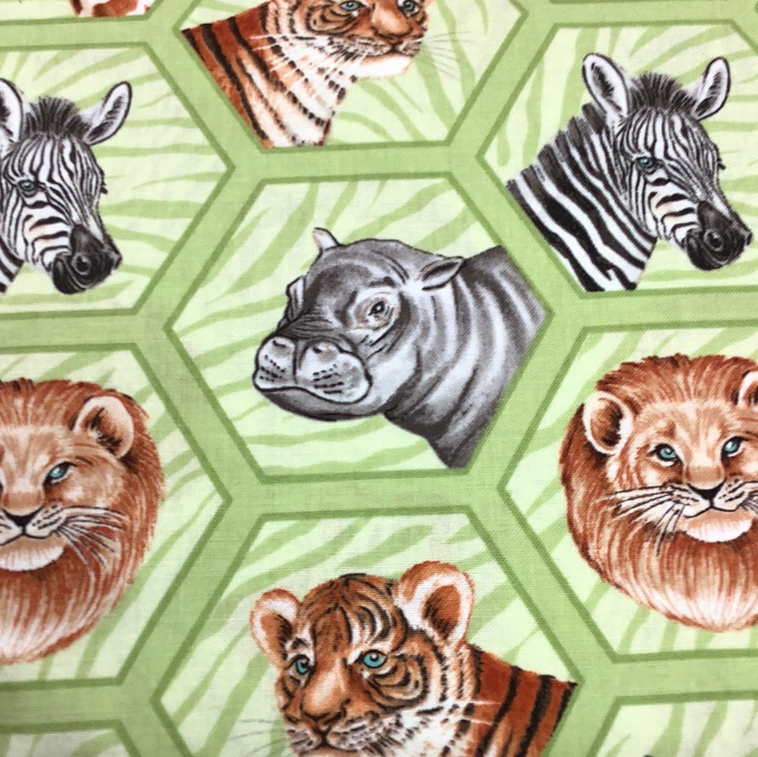Northcott-Baby Safari-Green Multi