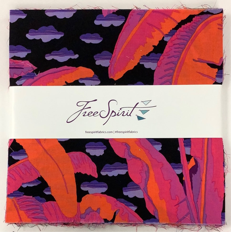 Free Spirit-Kaffe Fassett-Hot-10” Stacker-42 Squares-10” x 10” Squares