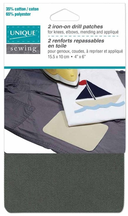 Unique Sewing - 2 Iron On Drill Patches