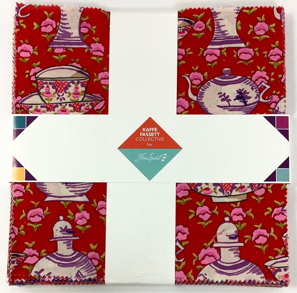 Free Spirit-Kaffe Fassett-Sunrise-10” Stacker-42 Squares-10” x 10” Squares