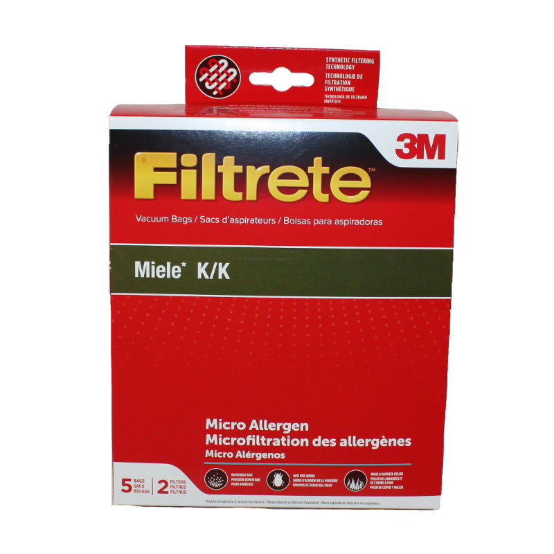 3M Filtrete-Vacuum Bags-Miele K/K-5 Bags-2 Filters