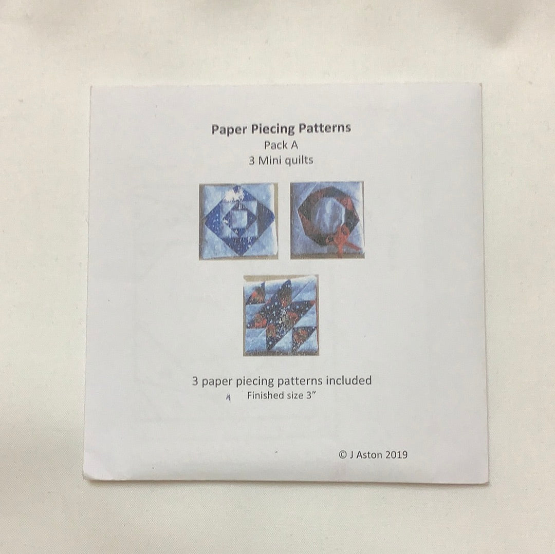 J Aston - Paper Piecing Patterns - Pack A-3 Mini Quilts