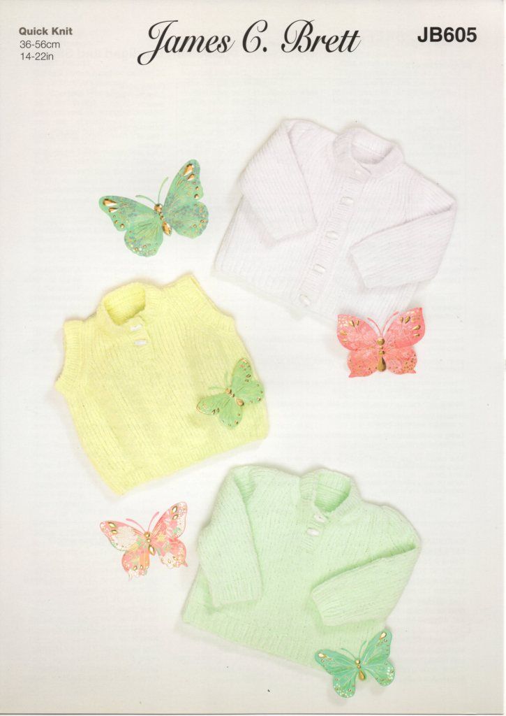 James C Brett - Tiny Tot Knitwear Pattern Leaflets