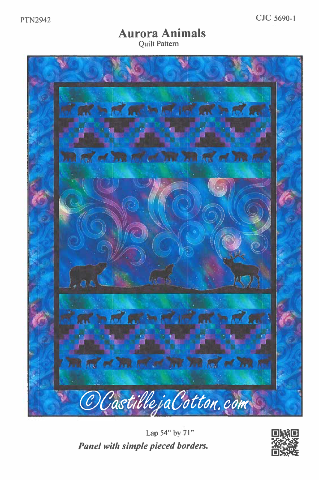 Castilleja Cotton-Aurora Animals-Quilt Pattern
