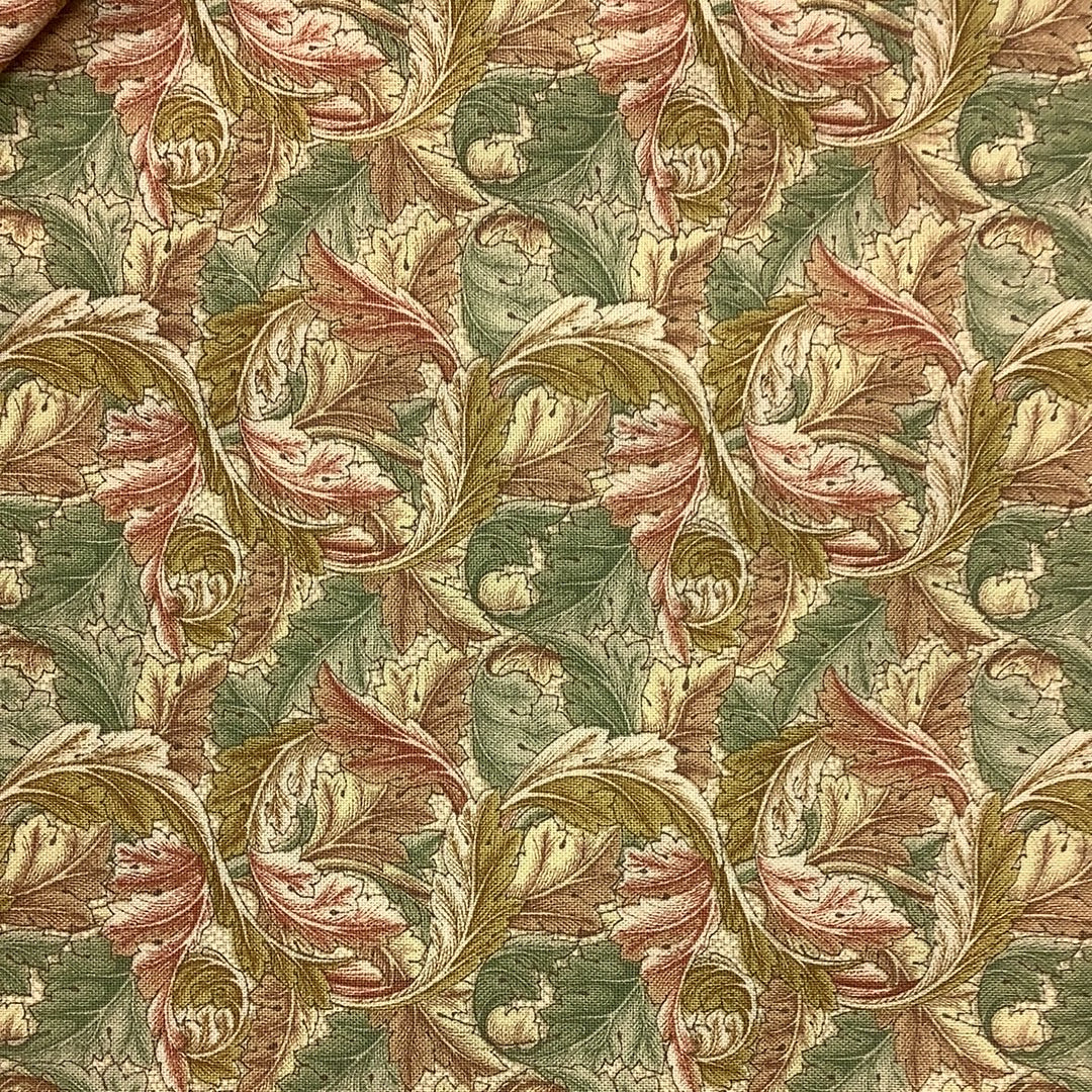 Trend Tex Fabrics-William Morris-Acanthus-Rose/Aqua