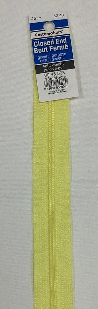 Costumakers - Closed End General Purpose Lightweight Zipper (45 cm)