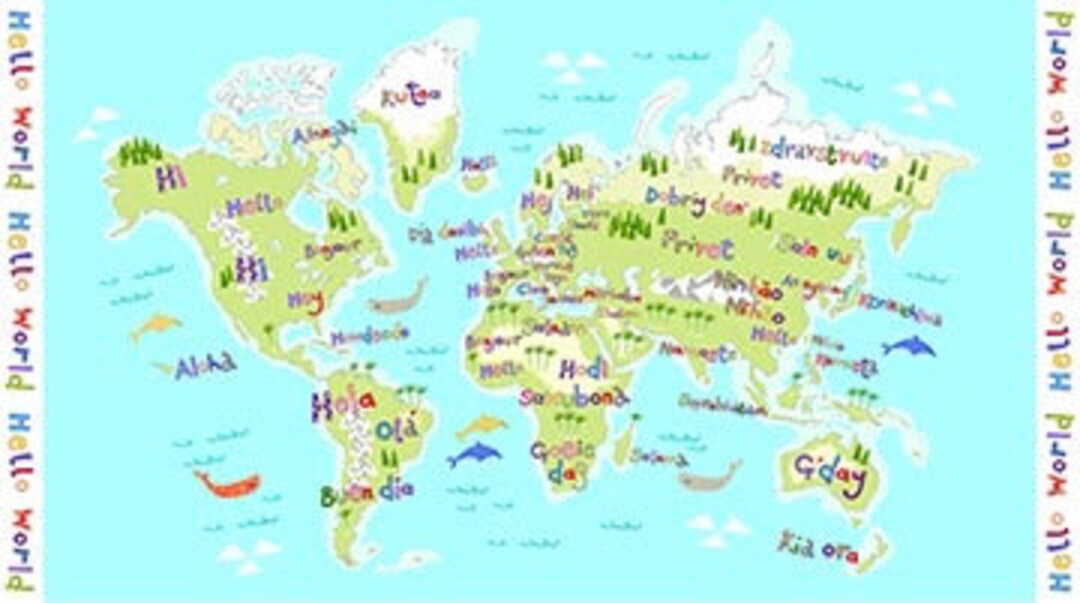 Northcott-Hello World-Panel