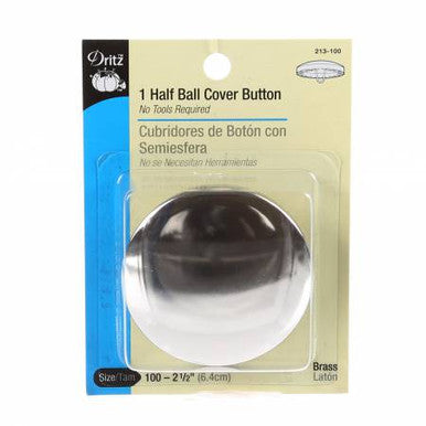 Dritz-1 Half Ball Cover Button-Brass #213-100